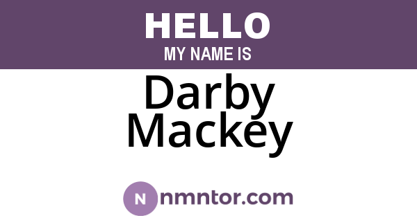Darby Mackey