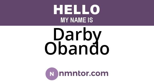 Darby Obando