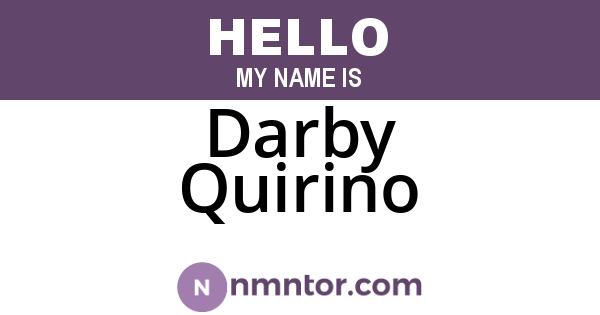 Darby Quirino