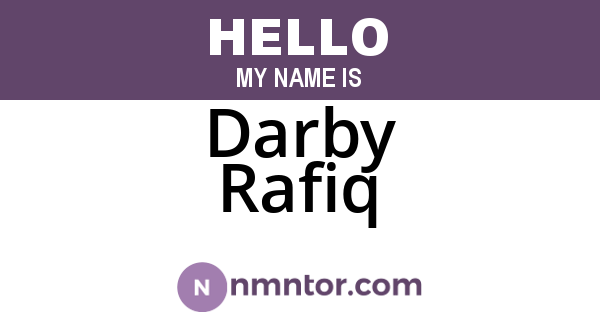 Darby Rafiq