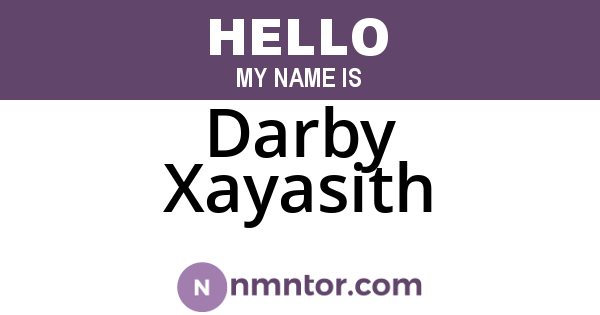 Darby Xayasith