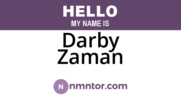 Darby Zaman