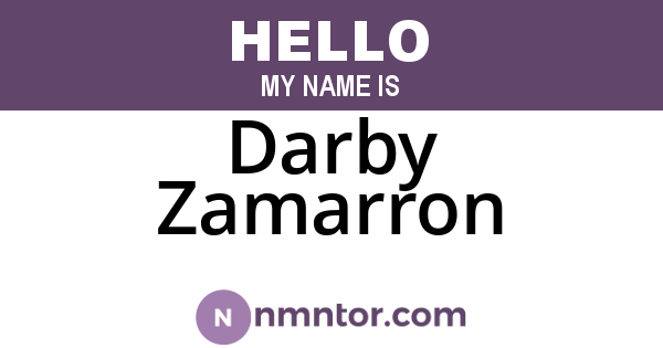 Darby Zamarron