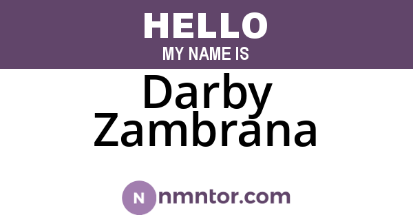 Darby Zambrana