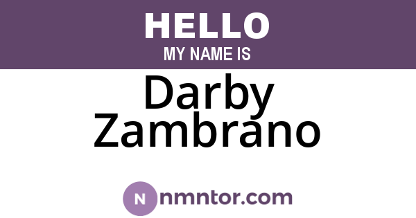 Darby Zambrano