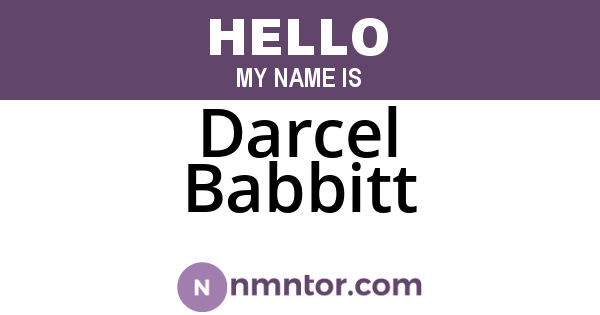 Darcel Babbitt