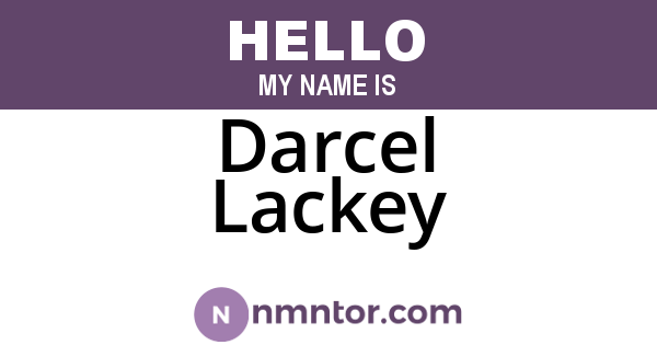 Darcel Lackey