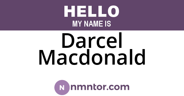 Darcel Macdonald