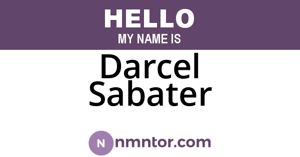 Darcel Sabater