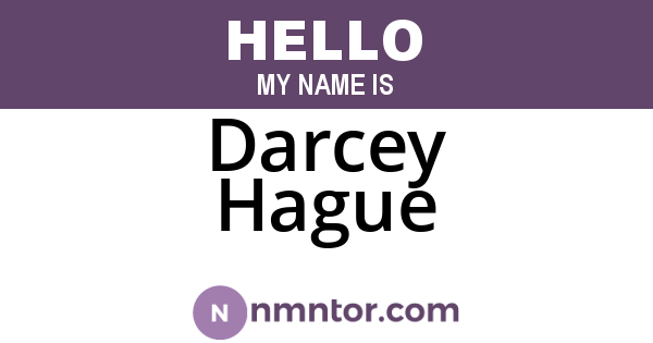 Darcey Hague