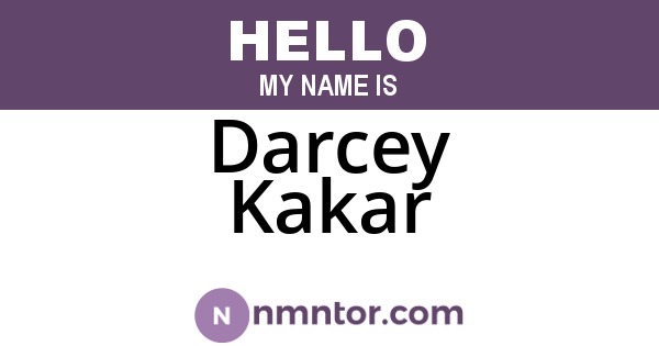 Darcey Kakar