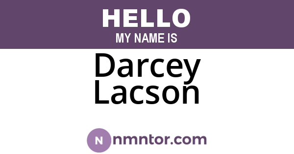 Darcey Lacson