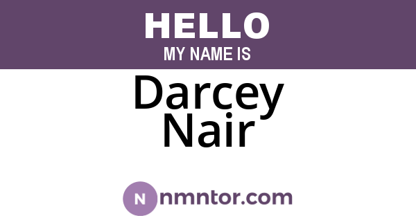 Darcey Nair