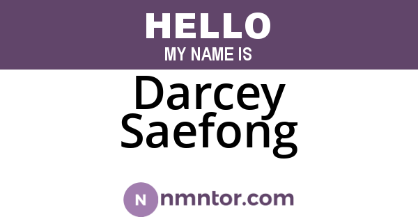 Darcey Saefong