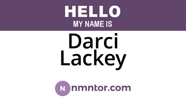 Darci Lackey