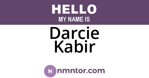 Darcie Kabir