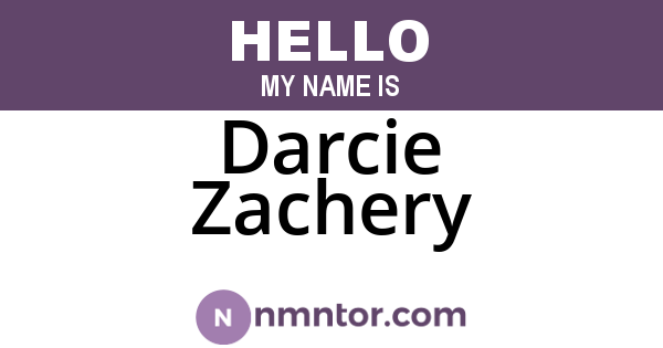 Darcie Zachery