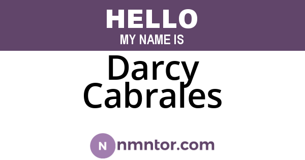 Darcy Cabrales