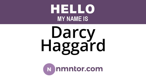 Darcy Haggard