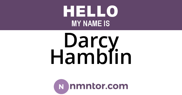 Darcy Hamblin
