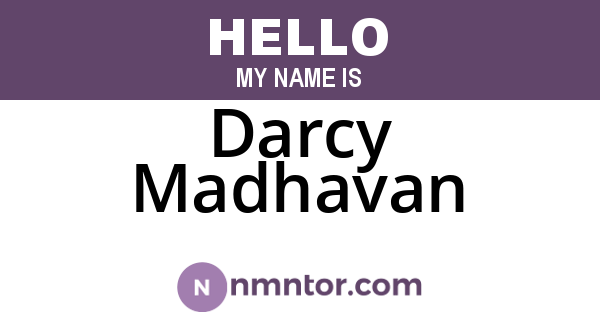 Darcy Madhavan