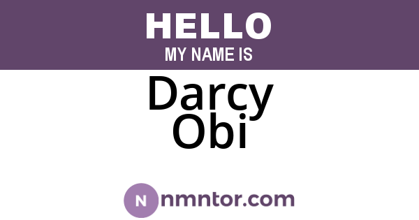 Darcy Obi