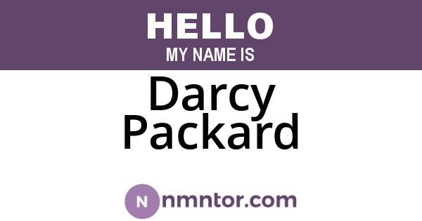 Darcy Packard