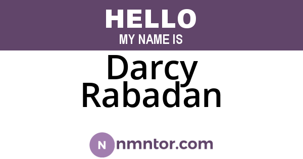 Darcy Rabadan