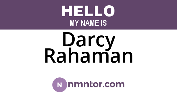 Darcy Rahaman