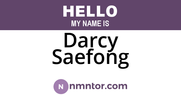Darcy Saefong