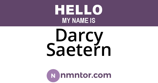 Darcy Saetern