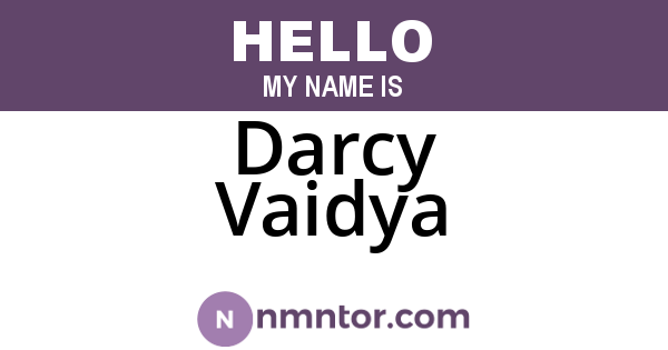 Darcy Vaidya
