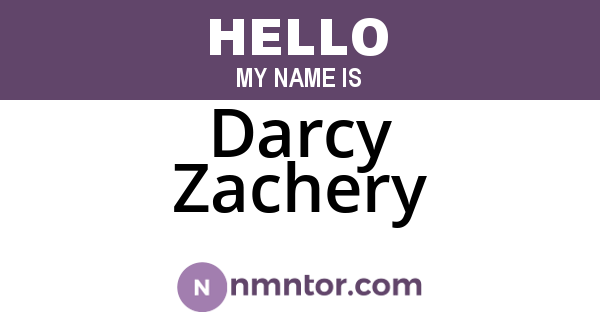 Darcy Zachery