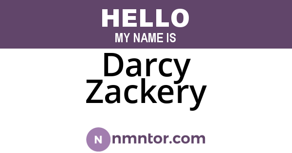 Darcy Zackery