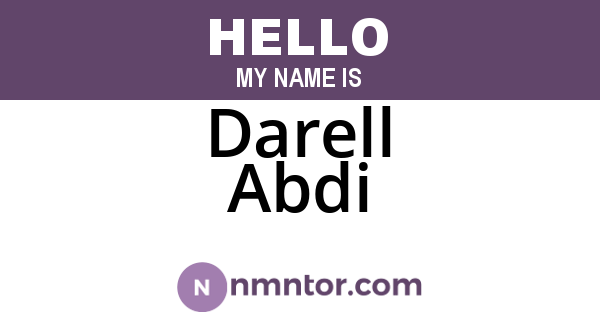 Darell Abdi