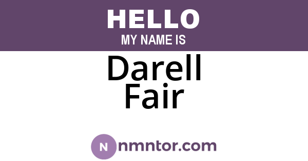 Darell Fair