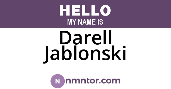 Darell Jablonski