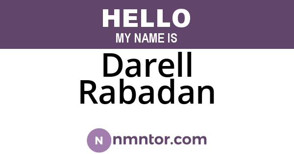 Darell Rabadan