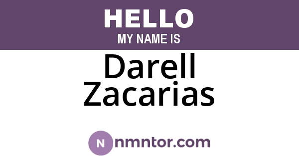 Darell Zacarias