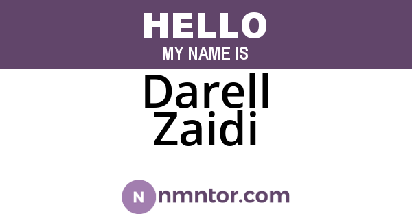 Darell Zaidi