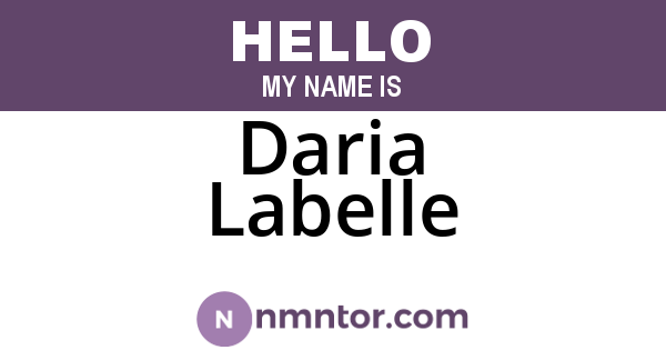 Daria Labelle