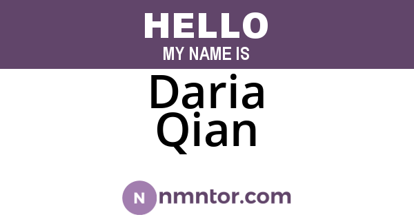 Daria Qian