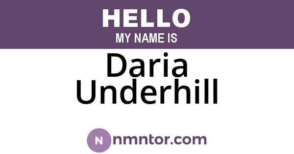 Daria Underhill