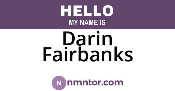 Darin Fairbanks