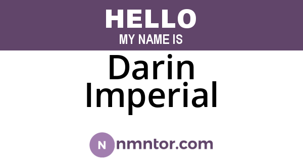 Darin Imperial