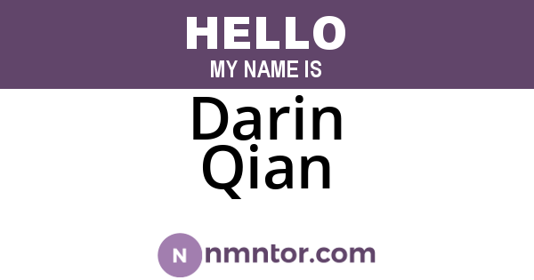 Darin Qian