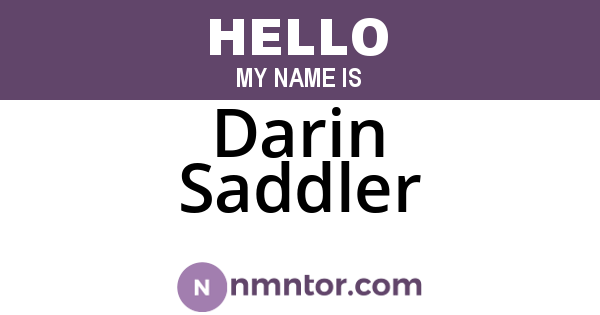 Darin Saddler