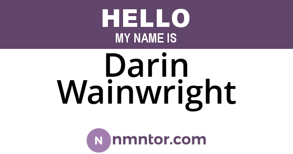 Darin Wainwright