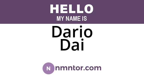 Dario Dai
