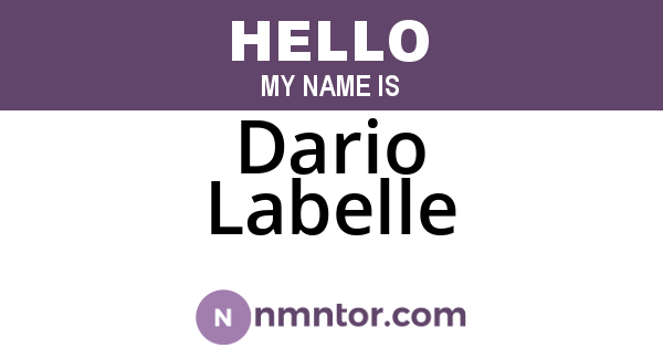 Dario Labelle